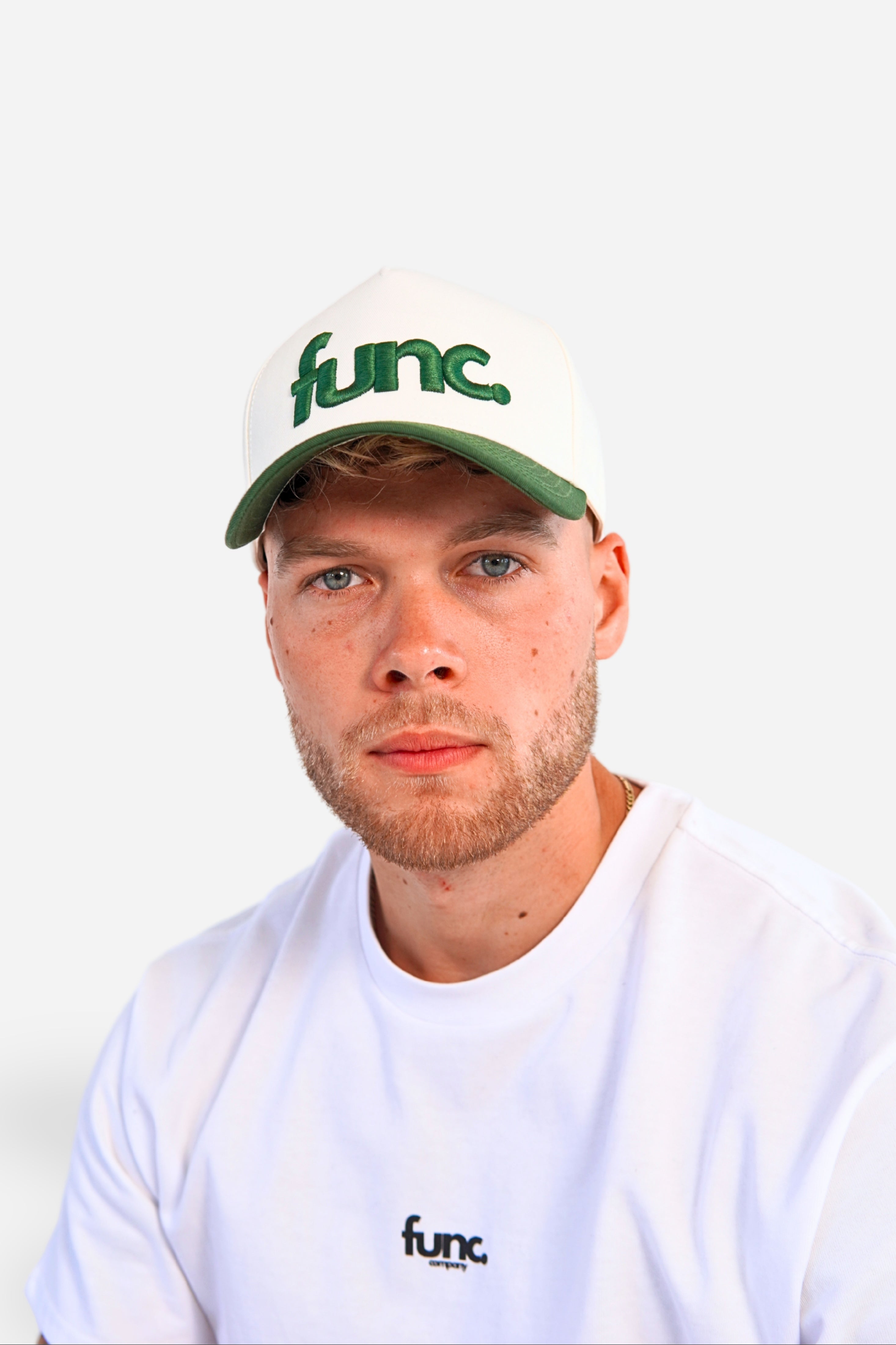two-tone frame cap | natural / forest