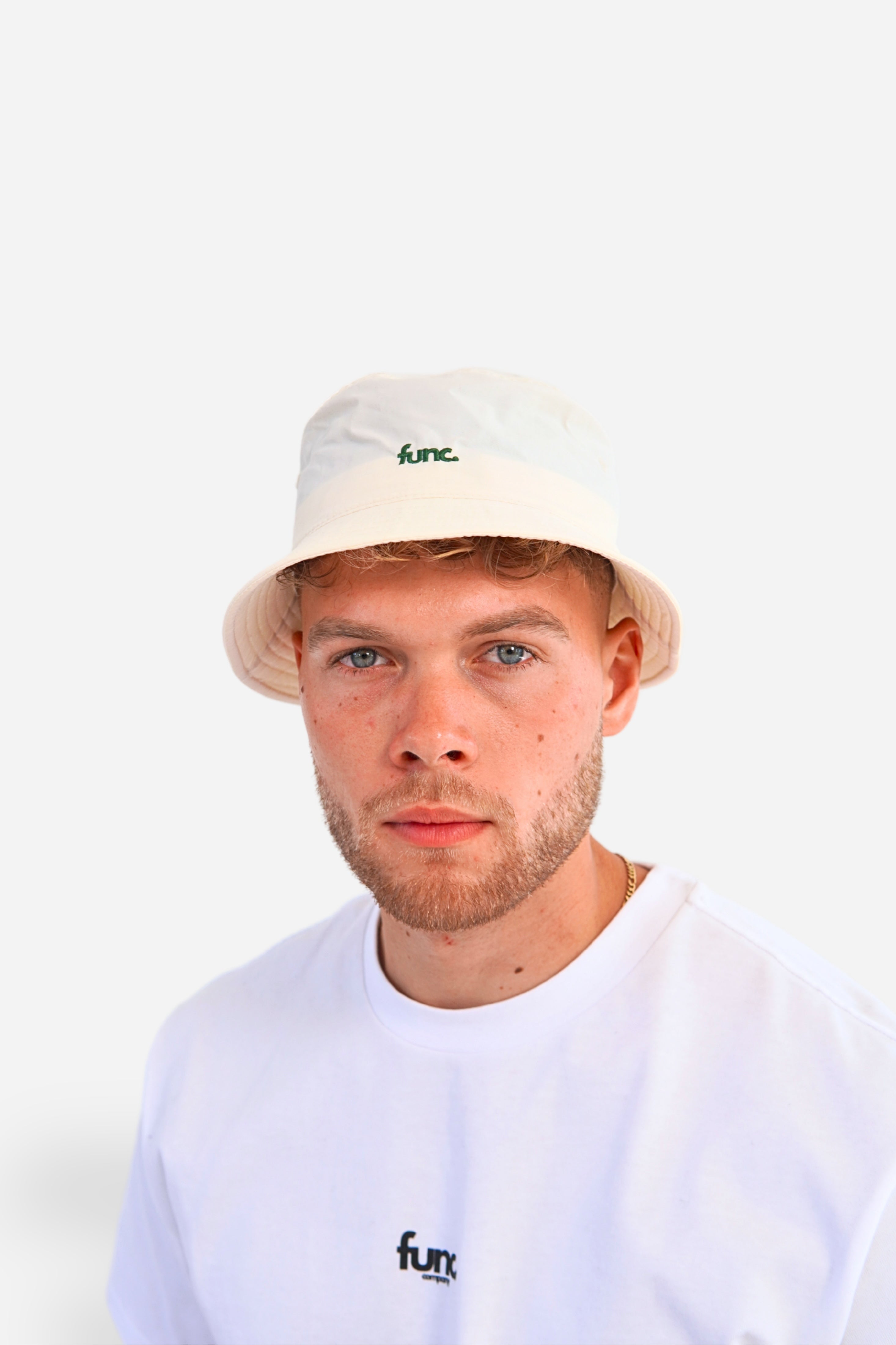 bucket hat | ecru / green