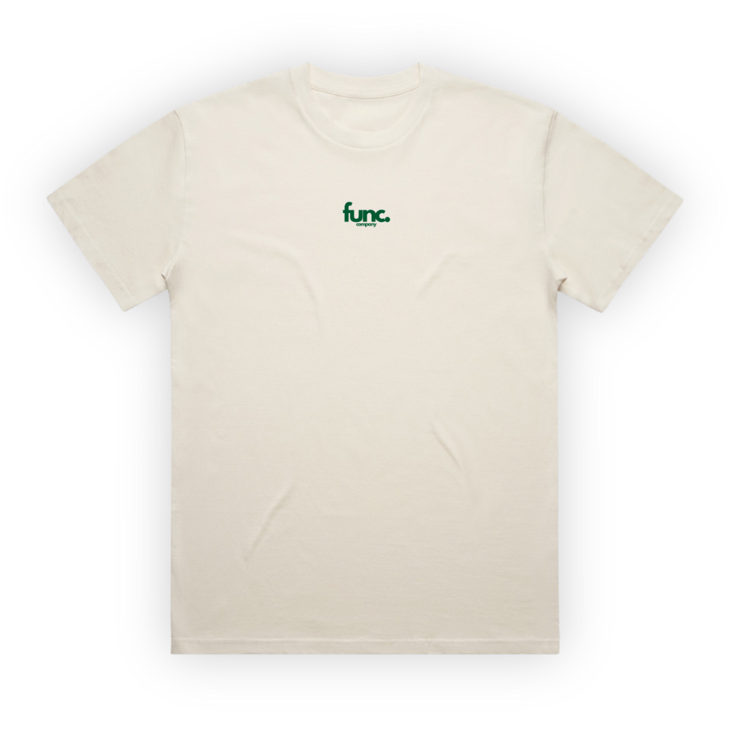 heavy tee | ecru / green