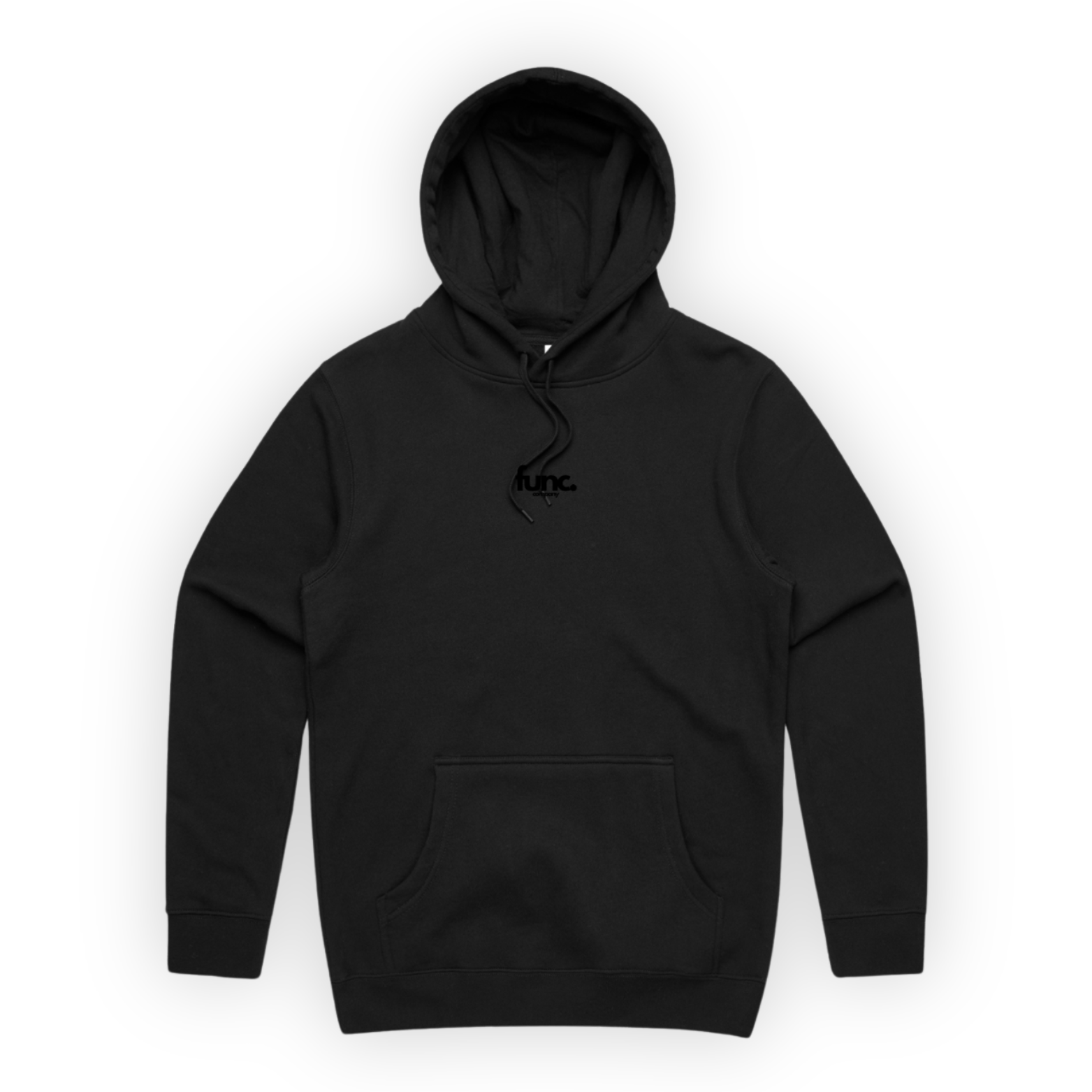 fitted hoodie | black / black