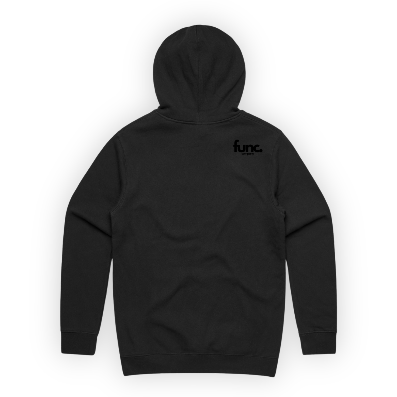 fitted hoodie | black / black