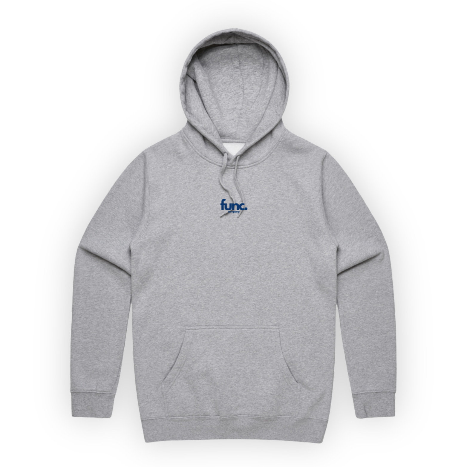 fitted hoodie | grey / cobalt
