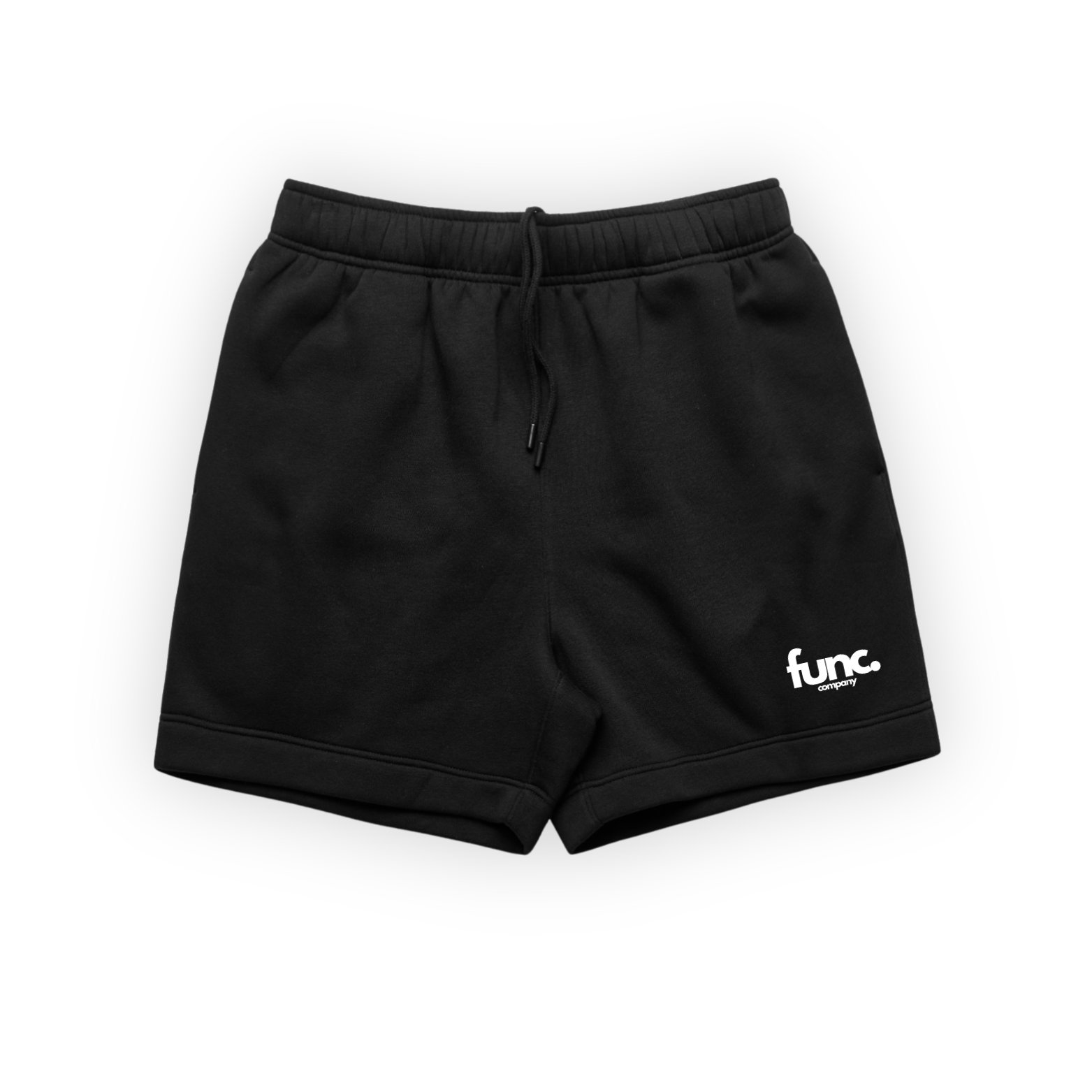 relax shorts | solid black / white