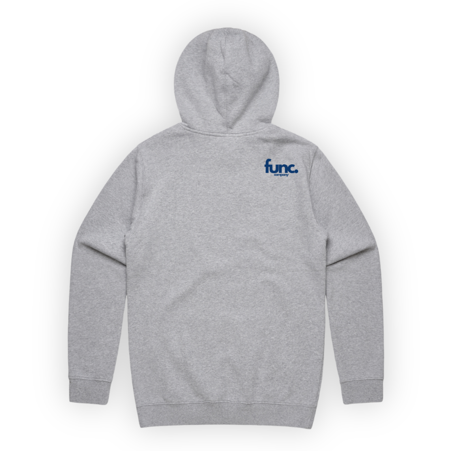 fitted hoodie | grey / cobalt