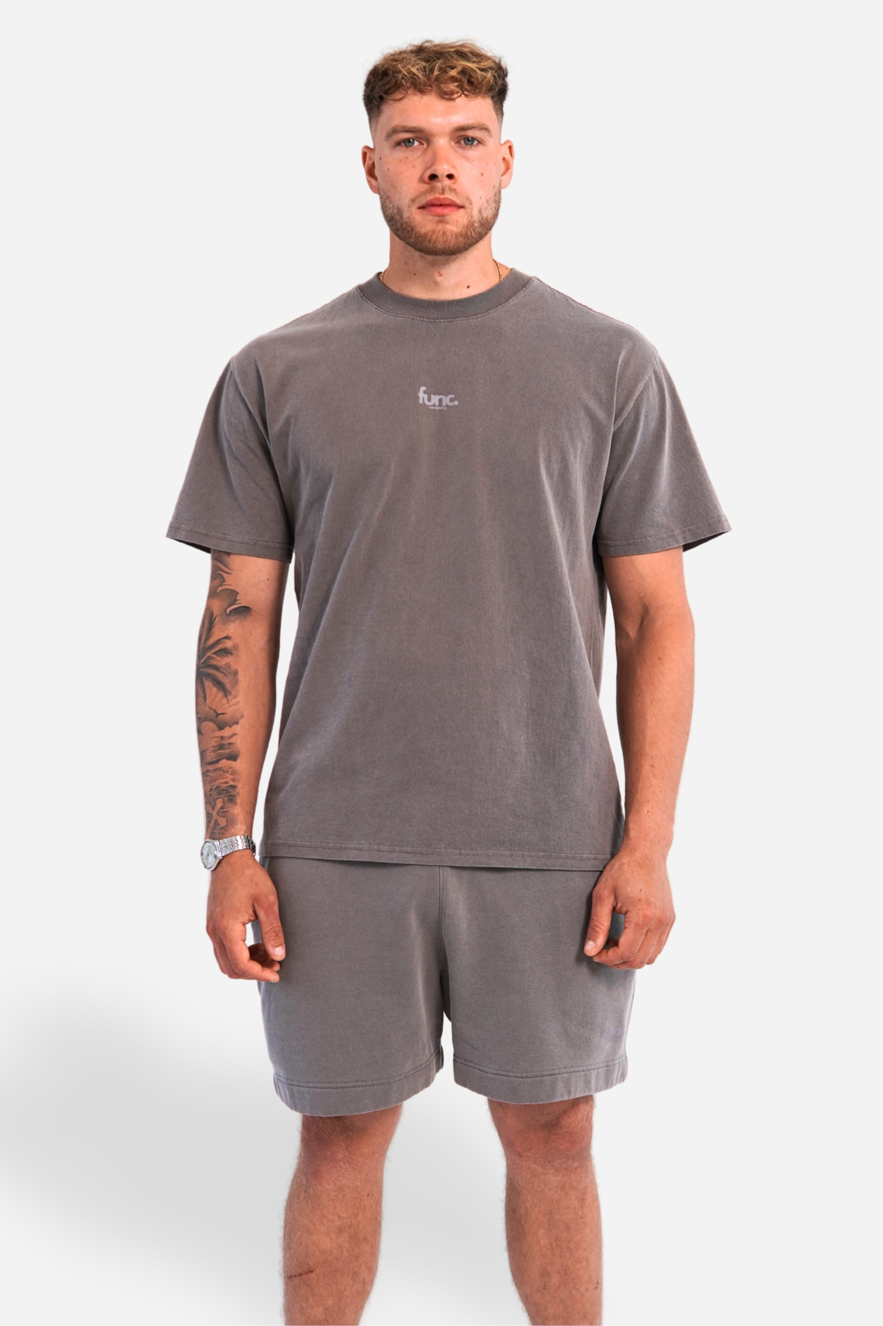 faded heavy tee | faded grey / grey