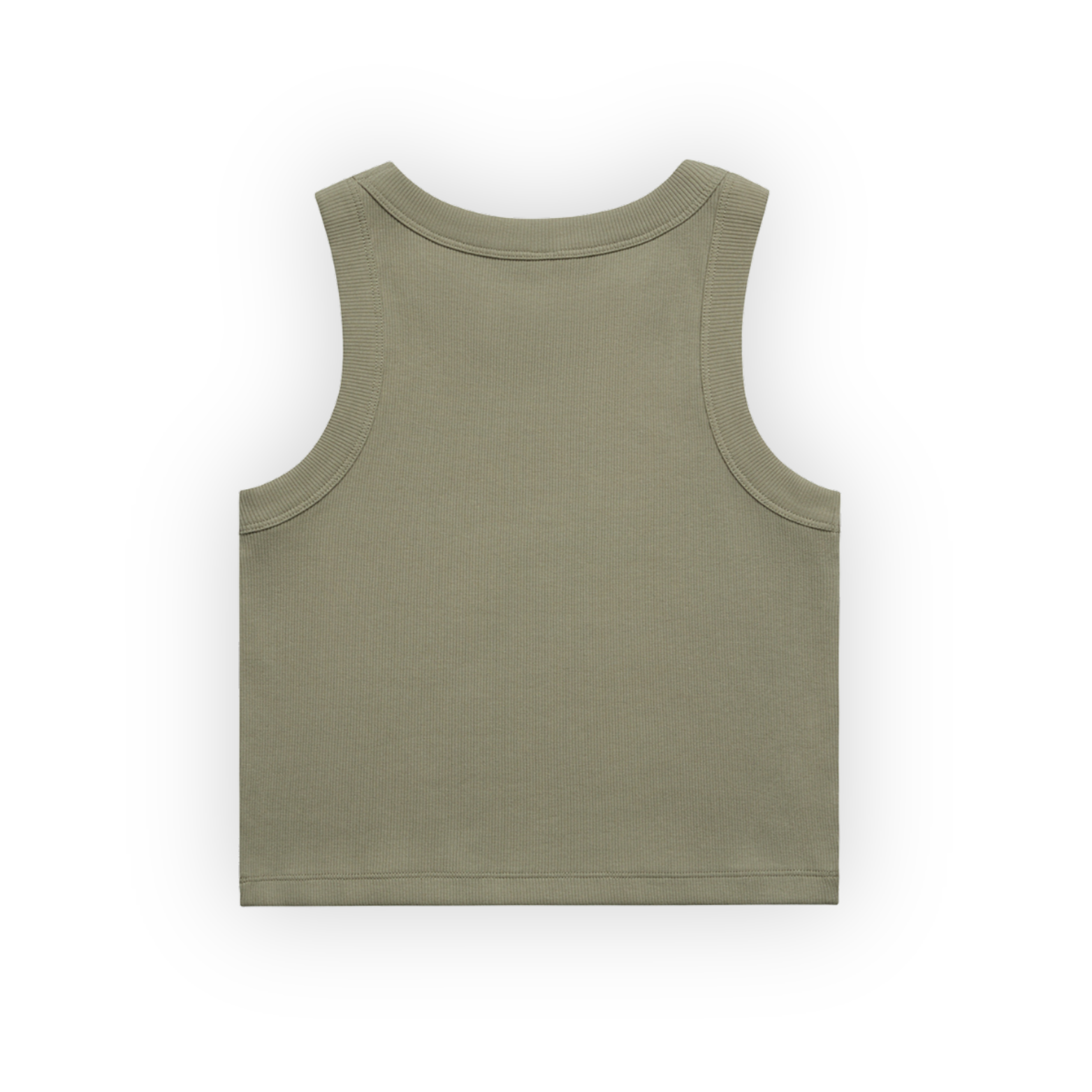 women's organic rib crop tank | eucalyptus