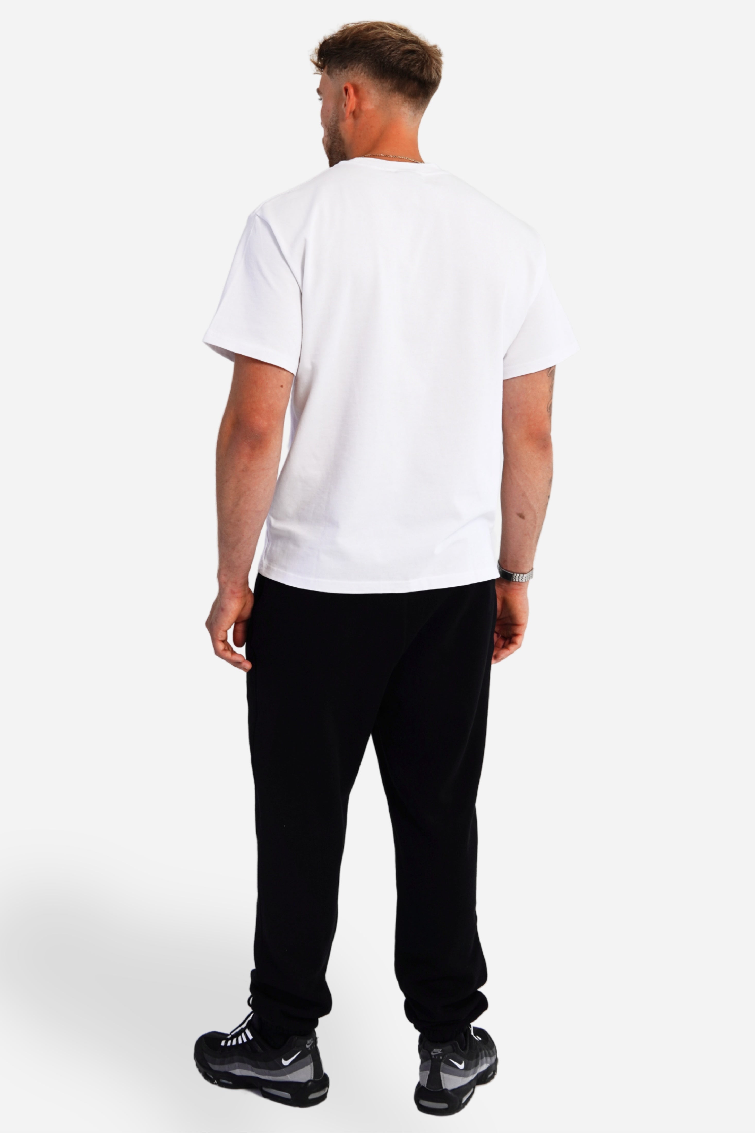 fitted sweatpants | black / black