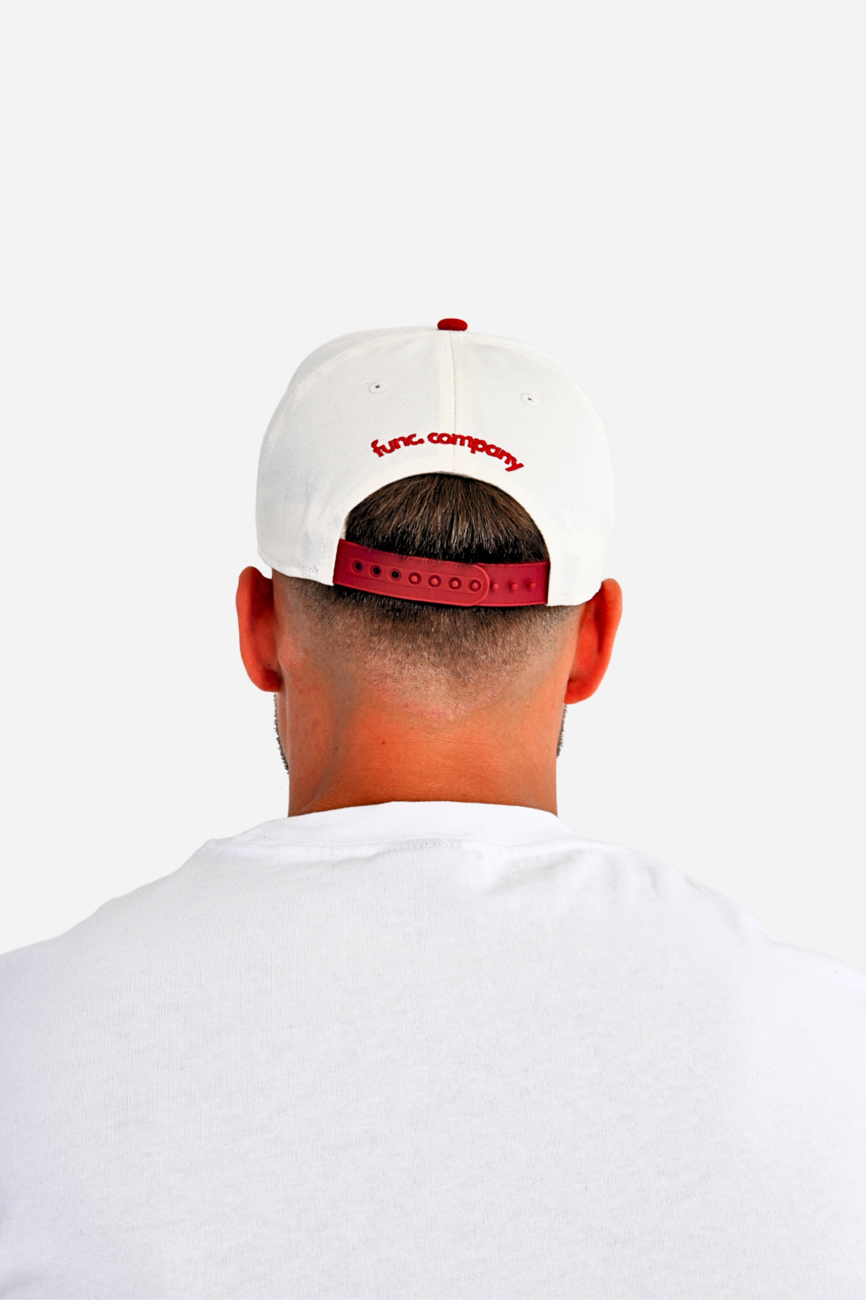 two-tone frame cap | natural / cardinal