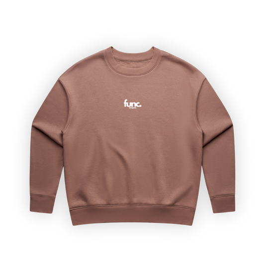 women's sweater | hazy pink/ white