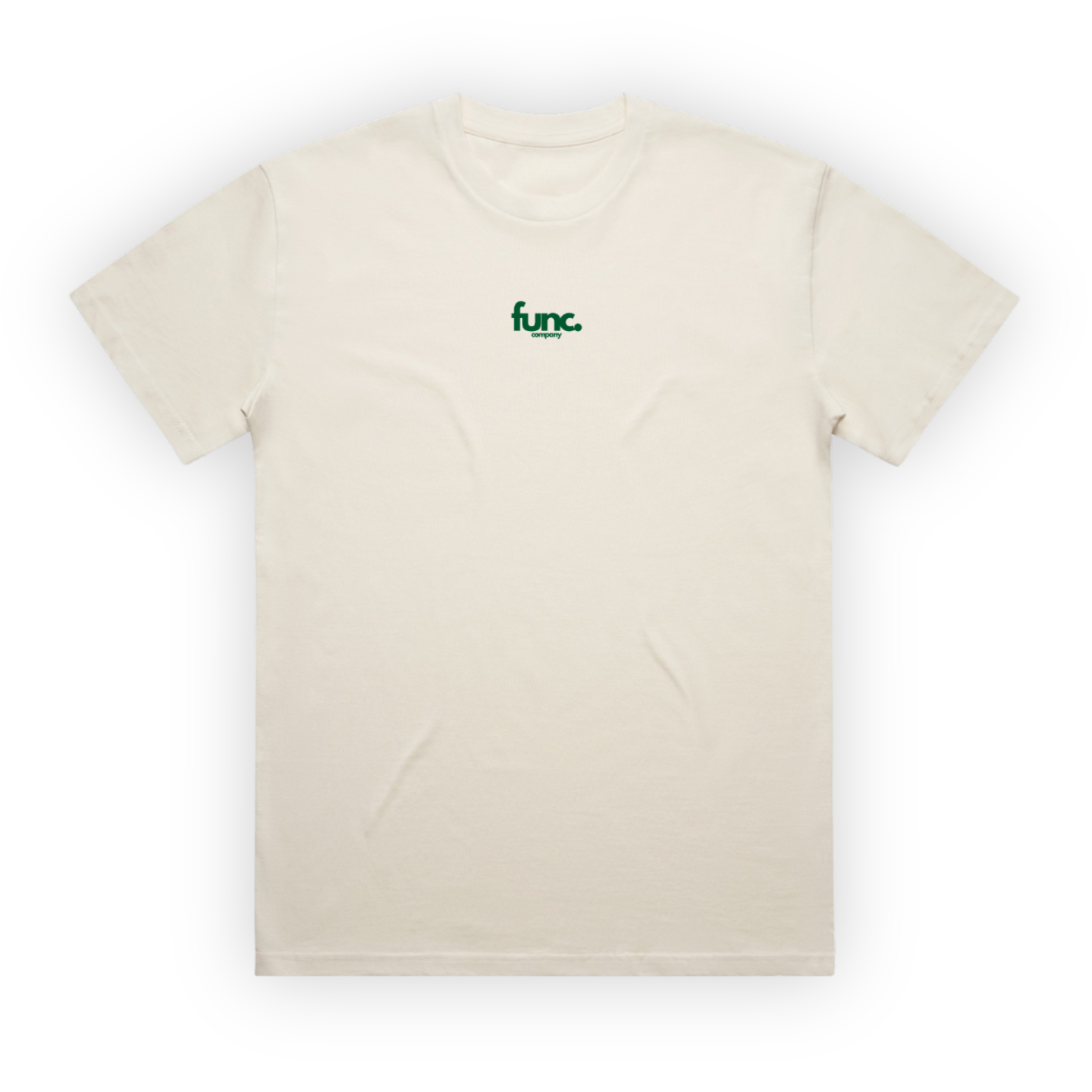 heavy tee | ecru / green
