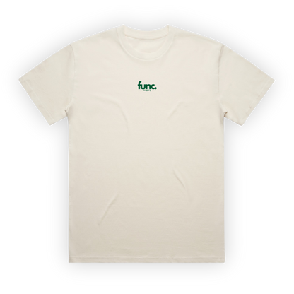 heavy tee | ecru / green