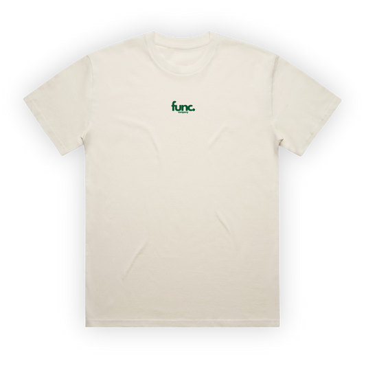 heavy tee | ecru / green