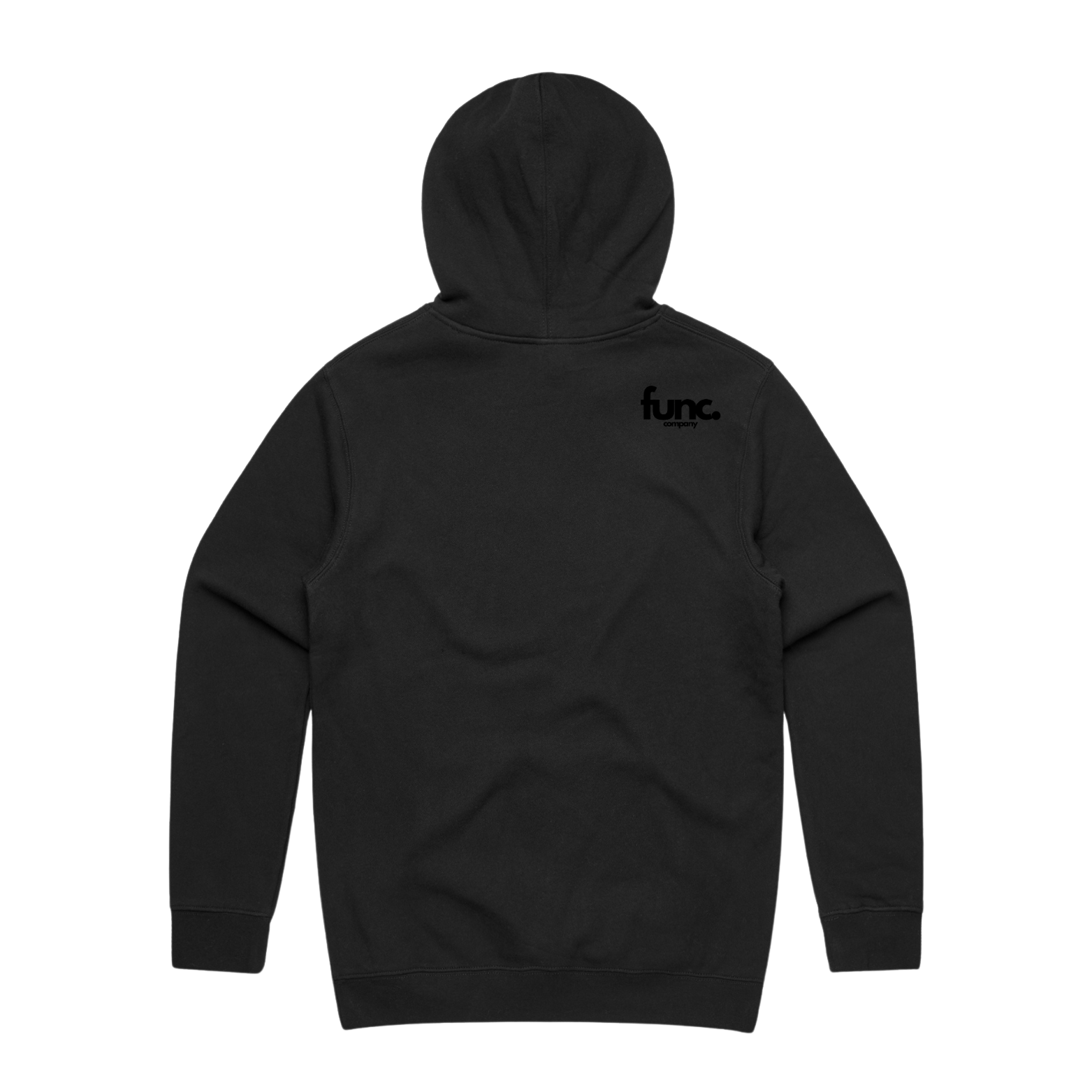 fitted hoodie | black / black
