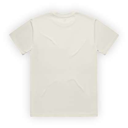 heavy tee | ecru / green