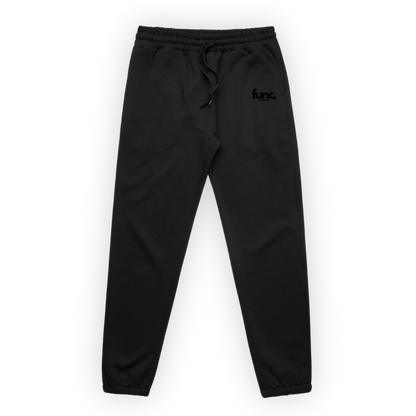 fitted sweatpants | black / black