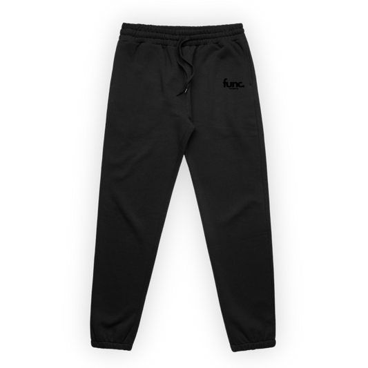 fitted sweatpants | black / black
