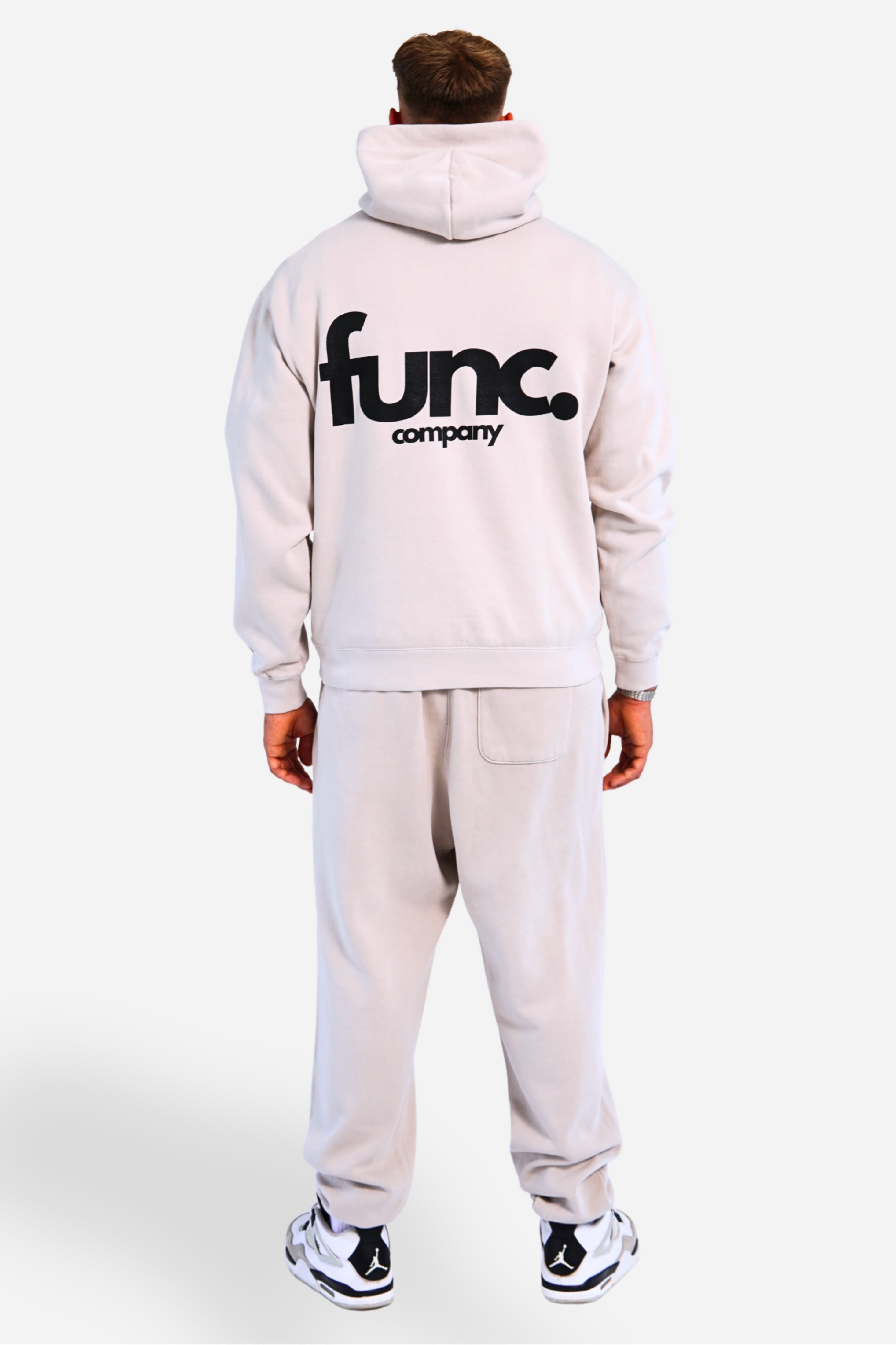 relax hoodie | faded bone / black