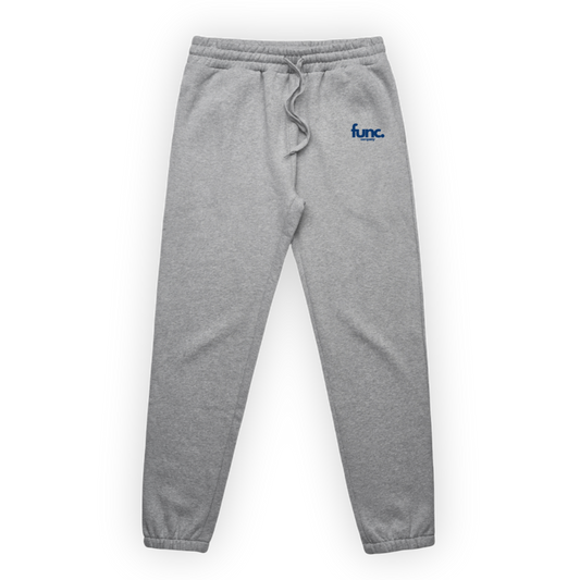 fitted sweatpants | grey / cobalt