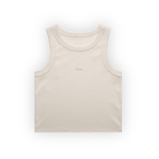 women's organic rib crop tank | bone
