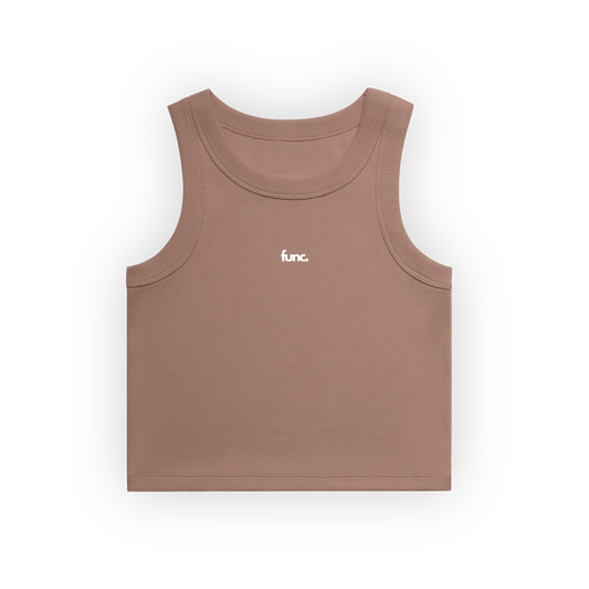 women's organic rib crop tank | hazy pink