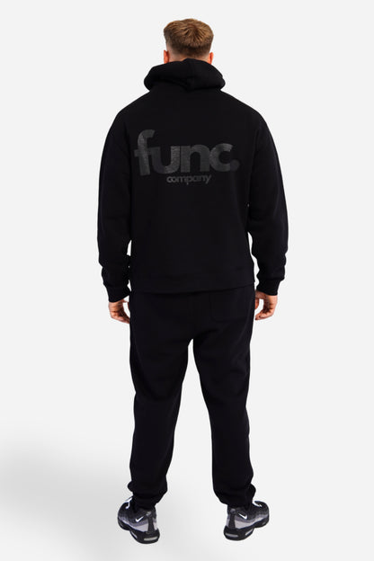 relax hoodie | solid black / black