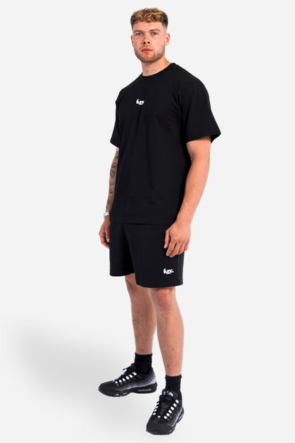 heavy tee | black / white
