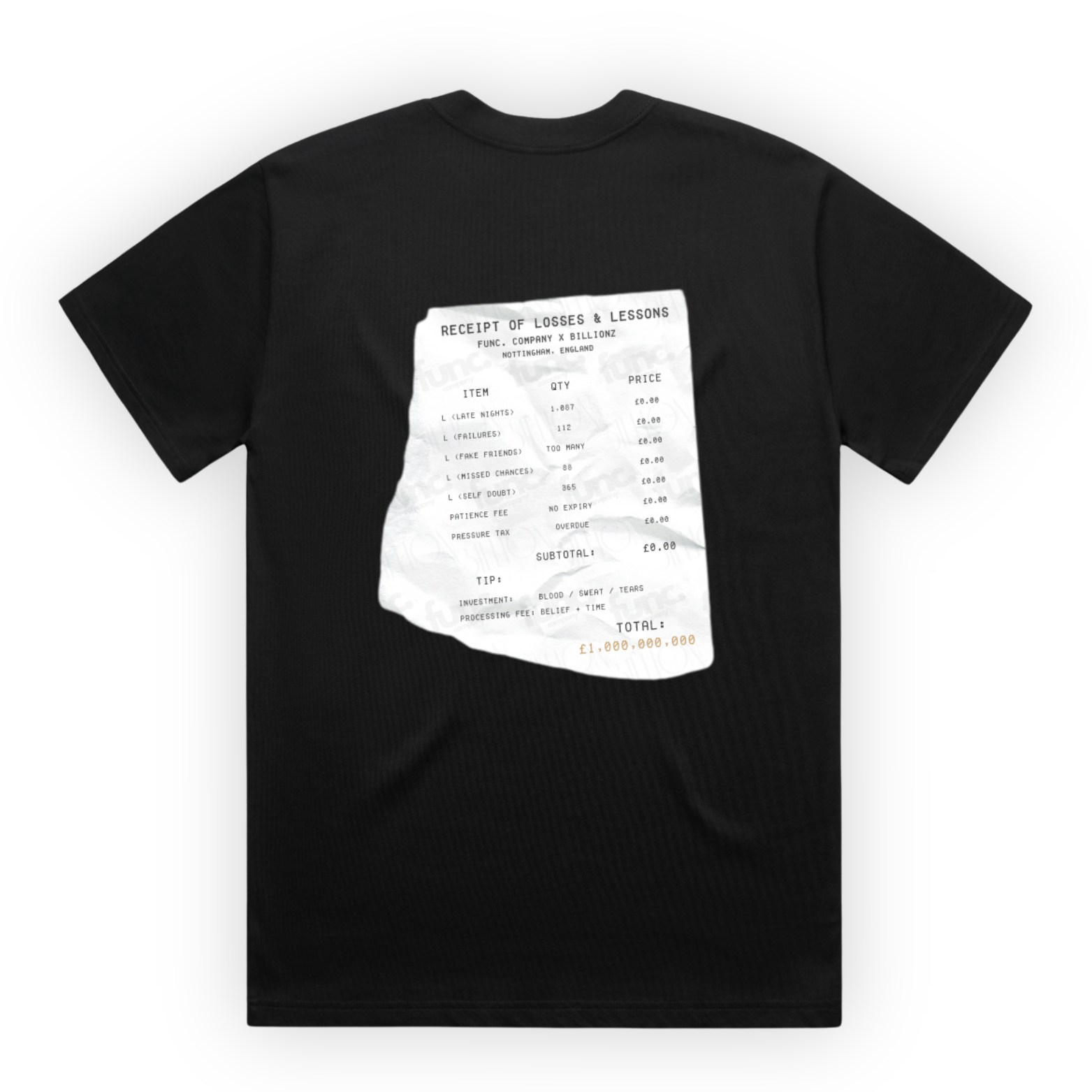 billionz tee | black