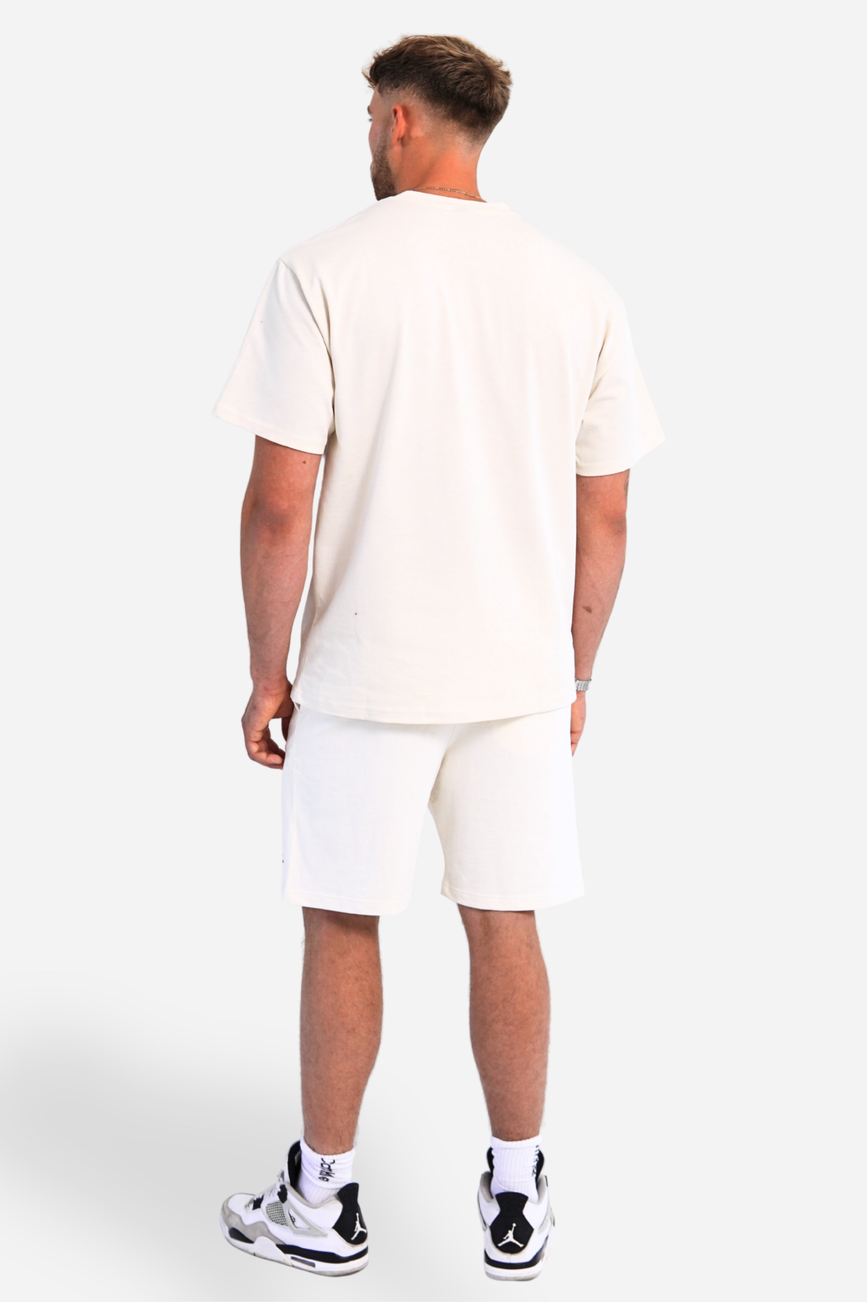 heavy tee | ecru / green