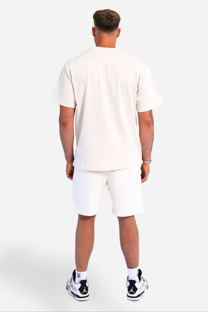 heavy tee | ecru / green