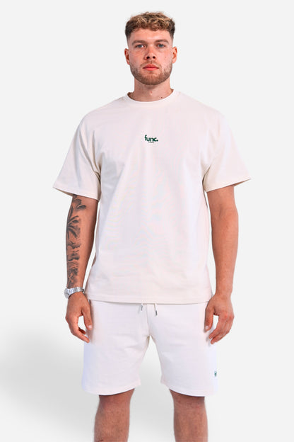 heavy tee | ecru / green
