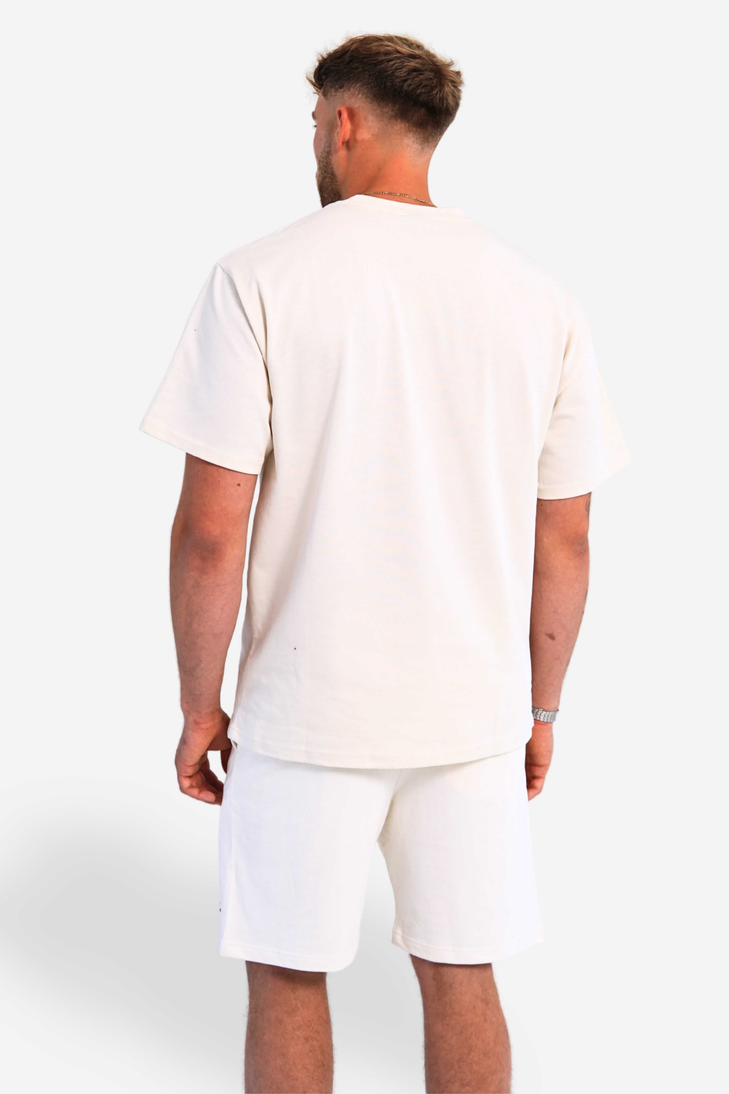 heavy tee | ecru / green