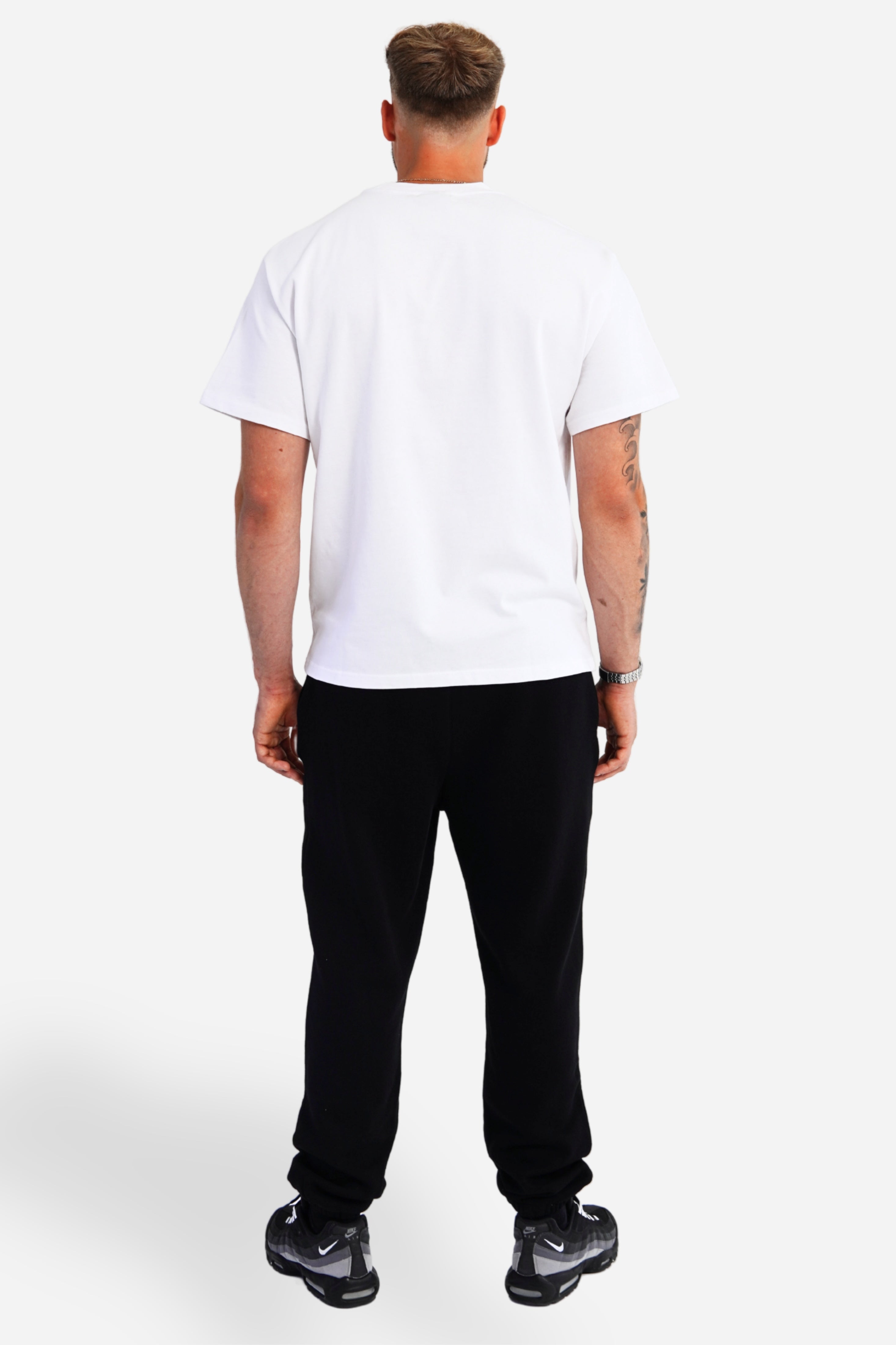 fitted sweatpants | black / black