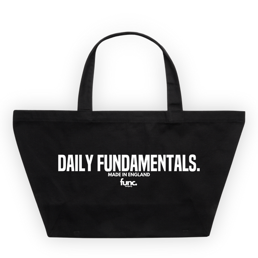 shoulder tote | black / white